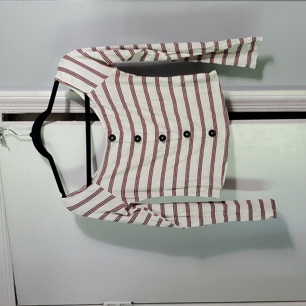 2/$5 Off-the-shoulder Striped Top